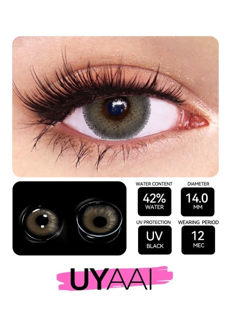 Athena Mist Natrual Contact Lenses, Unisex Cosmetic Contact Lenses, Natural Fashion Lenses. 42% Water - view 2